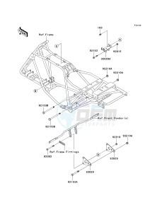 KLF 250 A [BAYOU 250] (A6F-A9F) A9F drawing ENGINE MOUNT