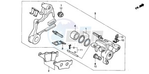 FX650 drawing REAR BRAKE CALIPER