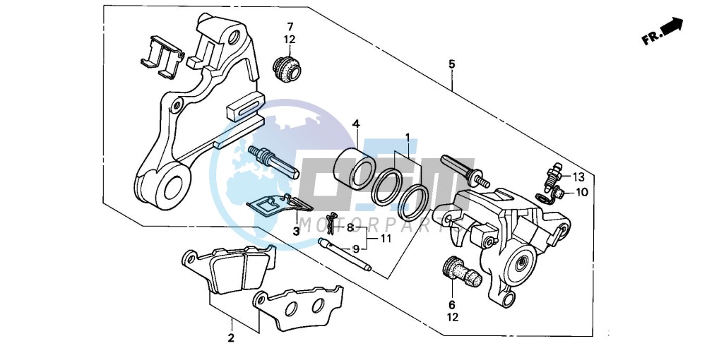 REAR BRAKE CALIPER