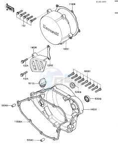 KX 500 A [KX500] (A2) [KX500] drawing ENGINE COVERS -- 84 A2- -