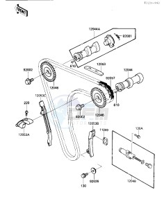 KL 650 A [KLR650] (A1-A5) [KLR650] drawing CAMSHAFT_TENSIONER