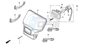 XR250R drawing HEADLIGHT (CM/DK)