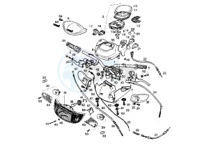 VAMOS - 50 cc drawing HANDLEBAR-DRIVE CONTROLS