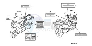 FJS400D9 ED / 2ED drawing CAUTION LABEL (FJS400D9/F JS400A)