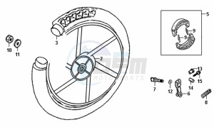 FIDDLE II 50 NEW ENGINE drawing REAR WHEEL