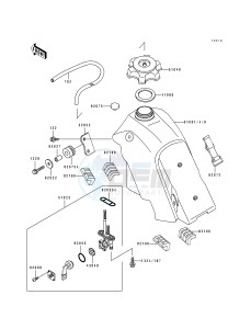 KLX 650 A [KLX650R] (A1-A3) [KLX650R] drawing FUEL TANK