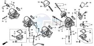 CBR600F3 drawing CARBURETOR (COMPONENT PARTS)