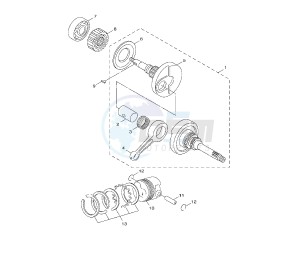 YN F NEO'S 4 50 drawing CRANKSHAFT AND PISTON