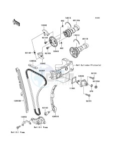 KX450F KX450D8F EU drawing Camshaft(s)/Tensioner