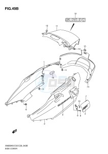 AN650 (E3-E28) Burgman drawing SIDE COVER (AN650L0)