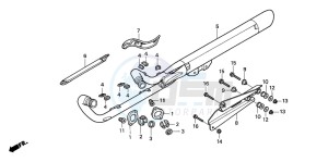 VT750C drawing EXHAUST MUFFLER