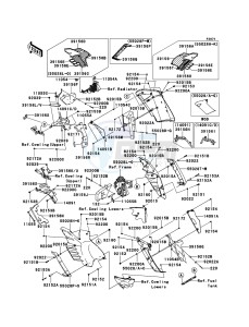 1400GTR ZG1400A8F FR GB XX (EU ME A(FRICA) drawing Cowling(Center)