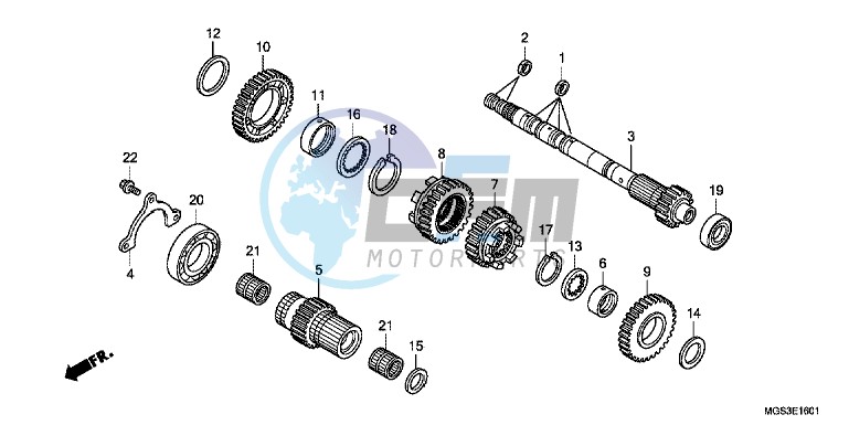 TRANSMISSION (NC700XD) (MAINSHAFT)