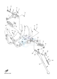 WR250F (1HCE) drawing STAND & FOOTREST