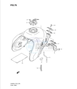 DL650 drawing FUEL TANK (DL650L1 E24)