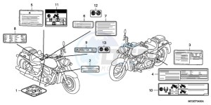 VT750C9 E / MKH MME drawing CAUTION LABEL