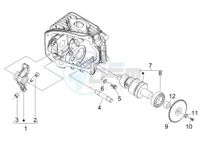 fly 50 4t 2v drawing Rocking levers support unit