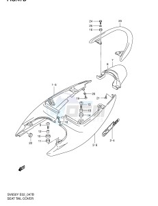 SV650 (E2) drawing SEAT TAIL COVER (MODEL K2)