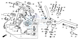 CB1300 CB1300SUPER FOUR drawing HANDLE PIPE/TOP BRIDGE