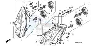 VFR8009 U / MME TWO drawing HEADLIGHT (U)