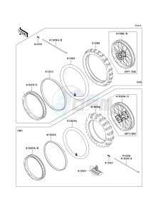 KX 100 A [KX100 MONSTER ENERGY] (A6F - A9FA) D7F drawing WHEELS_TIRES