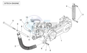 SR 50 H2O Di-Tech AND carb drawing Engine (Ditech)