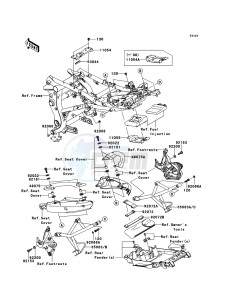 VERSYS KLE650B7F GB XX (EU ME A(FRICA) drawing Frame Fittings