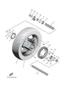 XP530E-A T-MAX (BV11) drawing REAR WHEEL