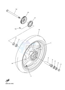 XJ6SA 600 DIVERSION (S-TYPE, ABS) (36DF 36DJ) drawing FRONT WHEEL