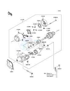 MULE_610_4X4 KAF400ABF EU drawing Starter Motor