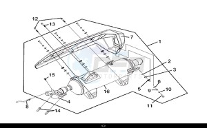 CRUISYM 300 (LV30W1-EU) (L8-M0) drawing MUFFLER ASSY