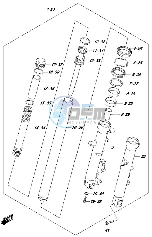 FRONT FORK DAMPER (DL650XAL7 E21)