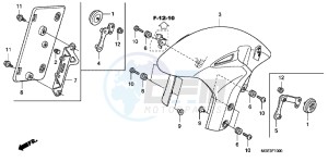 VFR1200FC drawing FRONT FENDER