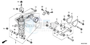 VFR1200FDF VFR1200F Dual Clutch E drawing REAR CUSHION