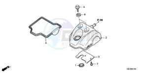 CRF250XB CRF250X ED drawing CYLINDER HEAD COVER