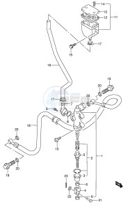 GSX750 (E4) drawing REAR MASTER CYLINDER