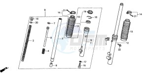 CRF100F drawing FRONT FORK