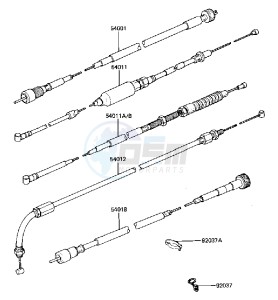 KZ 440 D [LTD BELT] (D2-D5) [LTD BELT] drawing CABLES -- 81-83 D2_D3_D4_D5- -