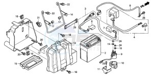 TRX650FA drawing BATTERY (CM)