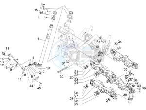 MP3 250 ie lt drawing Fork steering tube - Steering bearing unit