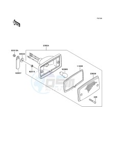 KLF250 KLF250A6F EU GB drawing Taillight(s)