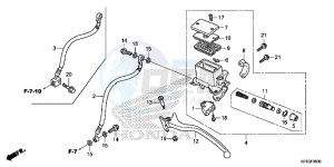 SH125SG SH300A UK - (E) drawing REAR BRAKE MASTER CYLINDER