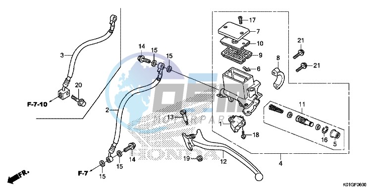 REAR BRAKE MASTER CYLINDER