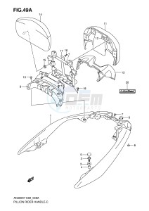 AN400 (E2) Burgman drawing PILLION RIDER HANDLE (AN400ZK7 ZK8 ZAK9 ZAL0)