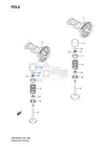 RM-Z250 (E19) drawing CAMSHAFT - VALVE