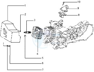 storm 50 drawing Cylinder head - Cooling hood - Inlet and induction pipe