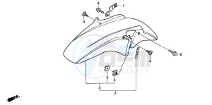 CBF500A drawing FRONT FENDER