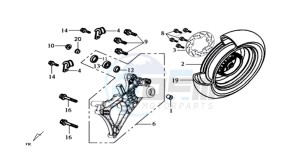 HD 200EVO EFI drawing REAR WHEEL / REAR FORK