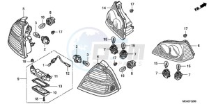 GL1800A NZ - (NZ) drawing REAR COMBINATION LIGHT