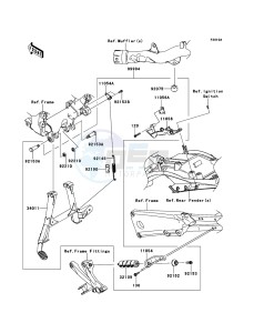 ZZR1400_ABS ZX1400FDFA FR GB XX (EU ME A(FRICA) drawing Accessory(Centerstand)